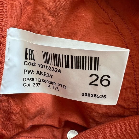 Dondup Button Fly Denim Shorts In Cinnamon Size 26 - Picture 14 of 16